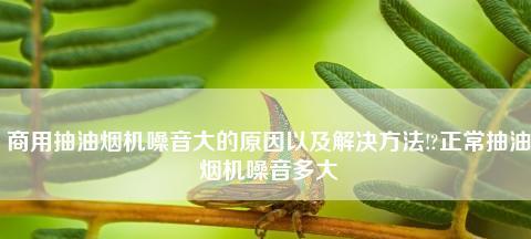 夏普抽油烟机电机不转了的原因及解决方法（探索夏普抽油烟机电机不转的根本原因）  第1张