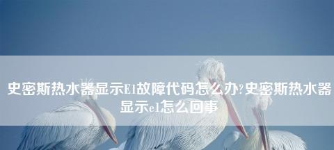 解决以史密斯热水器故障的有效方法（关键步骤和技巧帮助您迅速修复热水器故障）  第3张